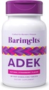 Barimelts ADEK - 60 Rýchle rozpúšťacie tablety (2-Mesačné zásobovanie) - Bariatrické vitamíny bez cukru pre ženy vrátane vitamínu A, vitamínu D, vitamínu E a vitamínu K, prírodnej jahodovej arómy
