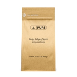 Pure Original Ingredients Marine Collagen Powder (1 Lb) Natural & Unflaved, Protein Peptides, Relateable Bag