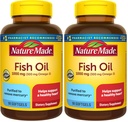 Nature Made Fish Oil Omega 3 Doplnky, 1000 mg Softgels, Omega 3 Fish Oil for Healthy Heart Support, 90 Softgels, 45 Day Supply (Pack of 2)