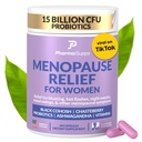 Prírodné Menopauza Doplnky pre ženy - Perimenopauza Doplnky pre Hormonálnu rovnováhu, Bloating & Mood Swings 