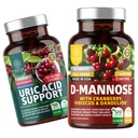 Number One Nutrition N1N Premium D-Mannose with Cranberry & Hibiscus [1350mg], 120 Kapsule, and Uric Acid Support with 14 Potent Herbs, 60 Kapsule, 2 Pack Bundle