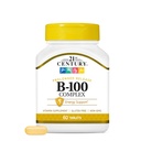21st Century B- 100 Complex Tablety s predĺženým uvoľňovaním, 60 grófov (Pack of 1), komplex s vysokým obsahom vitamínu B pre nervový systém, podpora energie, obsahuje vitamín B1, B2, B6, biotín a vápnik