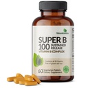Futurebiotiká Super B 100 Trvalé uvoľňovanie vitamín B komplexu Non- GMO, 60 Vegetariánske tablety