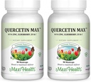 Maxi Health Quercetin 500mg Capsules – Zinc Supplements for Women and Men – Non-GMO, Kosher, and Gluten-Free Quercetin Supplements with Elderberry Vitamin C and Zinc (90 Veg Capsules, Pack of 2)