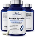 1MD Nutrition NAC Supplement N-Acetyl Cysteine - NAC 600 mg - Antioxidant Supports Detox and Glutatione Production - N Acetylcysteín Respiratory Supplement od Lung Health - 60 Kapsule