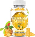 Berberine Gumies with Ceylon škorica 1500mg High Potency Berberine HCL Supplement for Immune and Replacement Support, Sugar Free, Ananásová príchuť - 60 Počet