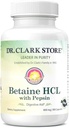 Dr. Clark Betaine HCL Supplement with Pepsin, 800mg, 100želatínové kapsuly
