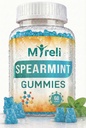 Spearmint Leaf Extract 1000 mg Gummies - Herbal Mentha Spicata Chews with High Strength Botanical Extract for Daily Balance, Digestive Comfort, Breath Support and Focus, 60 Vegan Chewables