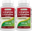Najlepšie prírodné L- Arginín L- Citrulín komplex 1000 mg 250 tabliet (250 počet (Stoj po 2))