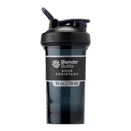 BlenderBottle Shaker Bottle Pro Series Perfect for Protein Shakes and Pre Workout, 24-Ounce, Black