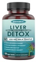 Mlieko Thitle doplnok pre pečeň Clease Detox a opravy, Pečeň Supplement with 450 mg Milk Thitle Extract (80% Silymarin) for Pečeň Podpora a zdravie, GMO-Free, 120 Veggie Kapsule (60 Day-Supply)