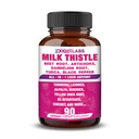 All-in-1 najvyššia potencia mlieko bodka NAC BeetRoot Artičoka púpava koreň - podpora zdravia pečene, čistenie detoxu a opravy, antioxidant, Plus TUDCA choline and Ginger - 90 Vegan kapsule