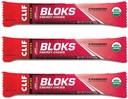 CLIF BLOKY - Energetické žuvačky - Strawberry- Non-GMO - Plant Based Food - Fast Fuel for Cycling and Running-Workout Snack (2.1 Ounce Paket, 3 gróf)