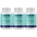 BESTVITE Cognizin Citicoline 500mg (180 Vegetariánske kapsuly) (60x3) - Klinicky študovaný Premium Choline Nootropic - Žiadne stearates - Vegan - Gluten Free - Brain Doplnky pre pamäť a zaostrenie