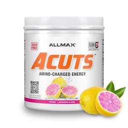 ALMMAX AMINOKUTY (ACUTS), Amino-chrabrý energetický nápoj s taurínom, L-karnitín, extrakt zo zelenej kávy, ružová limonáda, 30 porcií