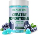 Kreatín Monohydrát Gummies 5000mg pre mužov a ženy, Kreatín Monohydrát pre svalovú silu, Svaly Builder, Energetické Boost, Pred-Workout Supplement (120 gróf) - čučoriedková chuť
