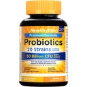 NewRhythm Probiotiká 50 miliárd CFU 20 Kmene, 60 Veggie Kapsule, Cielená technológia uvoľňovania, Žalúdočná kyselina Rezistentná, Nie je potrebné pre chladničky, Non-GMO, Gluten Free
