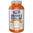 Teraz športová výživa, arginín a citrulín 500 mg/ 250 mg, aminokyseliny, 240 Veg kapsuly