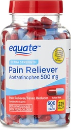 Extra sila acetaminofén 500mg Gelkaps - 225 Počet (Stoj 1)