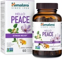 Himalaya Hello Peace - Herbal Stress Relief Supplement with Ashwagandha and Turmeric for Normal Cortisol and Adrenal Support - Vegan, Non-GMO, Gluten Free, 60 Capsules