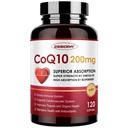 ZEBORA CoQ10-200mg-Softgels s PQQ, BioPine & Omega-3, 120 Servings Koenzým Q10(Ubichinón) Dodatok pre vysoko-absorpciu, Výkonný antioxidant, Podpora srdca a energie-produkcia