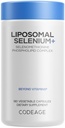 Codeage Selénium 200 mcg Supplement, 6-Month Supplement, Immune Support, Mineral Cofactor Selenometionín, Fosfolipidy, Vegan, Lipozomálne Dodanie, 180 kapsúl
