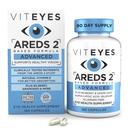 Viteyes AREDS 2 Advanced Eye Vitamíny, Macular Podpora s čučoriedkami, hroznových semien, FLORAGLO lutein, selén, prírodný vitamín E, Allergen Free, Vision Protection, Očné lekár dôveryhodný, 180 Počet