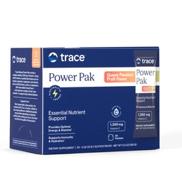Trace Minerály Power Pak Multivitamínové a multiminerálne pakety - Elektrolytová podpora - 1200 mg vitamín C Plus 70 Guava Passion ovocná príchuť - 30 paketov