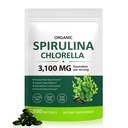Spirulina Chlórella Kapsule, 17-v-1 Supergreeny Zmes bohatá na bielkoviny, chlorofyl, vitamíny, podporuje energiu, Immune & Gut Health, Easy Absorbtion, 300 Softgels