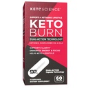 Keto Science Keto Burn Kapsule, Exogenic Ketone, Dual-Action s BHB & EGCG, Ketones for Hydration, Keto BHB, Weight Support, Energy, Focus & Ketóza, 60 Kapsule, 15 Servisov
