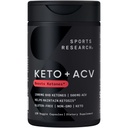 Sports Research® Keto Plus ACV Kapsule - Podpora stravy s 500 mg Apple Cider Ocogar & 1500mg goBHB® Exogenic Ketones - Gluten Free & Keto Certified - 120 Veggie Capsules