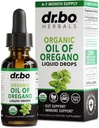 Oregano Oil Organic Liquid Drops - 6 Mesiac dodávky Organický olej Oregano Drops Liquid Tinture Extract, Cleanse, Detox, Immune Support, Digestive Gut Health - Pure Vegan Non-GMO Herbal Tinture 1 oz