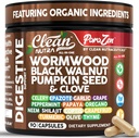 Clean Nutra Wormwood Black Walnut Pumpkin Seed Klinčekový olej Zelerový cesnak Hroznová papáje Neem Diatomacy Earth Womens Probiotic Gut Health Cleanse Detox Oregano Olive Turmerica Supplement Vegan Kapsule