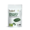 Sunfood Superfoods Chlórella Spirulina Tablety - Spirulina a Chlorella Green Algae Tablety pre ženy a mužov, Zdroj chlorofylu, B vitamíny a proteíny, Zlomková bunková stena, Vegan - 4 oz Bag