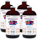 LIKVIDNÁ HEALTH Optimum Podpora kĺbu Tekutý multivitamín s glukozamínom, chondroitín, MSM, kyselina hyalurónová - Zvýšenie mobility, Joint Comfort, pre bežcov a športovcov - Vyrobené v USA, Vegan (4 balenia)