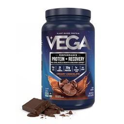 Vega Sport Vegan Protein Powder + Recovery - 30g Plant Based Protein per Serving, Chocolate, 19 Servings, 5g BCAA, Probiotiká, NSF Certified, For Shakes & Smoothies, 1.8lbs (Packaging May Vary)