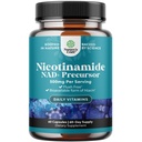Vitamín B3 Niacínamid 500 mg kapsuly - mitochondriálna energia a potentné kožné doplnky - vitamín B3 Niacín Bez Flush a nikotínamid 500 mg - bez Flush Niacin Supplement - 60 grófov