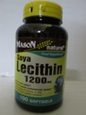 MASON NATURAL Lecithin 1200 mg - Zdravý kardiovaskulárny systém, podporuje zdravie pečene a reprodukcie, 100 Softgels