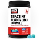 Silový faktor monohydrát kreatín Gumies, NSF Certified, 5g Dávka pre mužov a ženy na podporu svalovej hmoty, sila, zotavenie, kognitívne zdravie a pamäť, balenie môže Vary, modrá malina, 150 Gummies