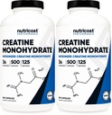 Nutricost Mikronizovaný Kreatín monohydrát 3 000 mg 500 kapsúl, 125 dávok, 750 mg Kreatín monohydrátu na kapsulu (Stock of 2)