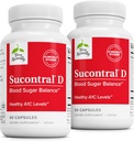 Terry Naturally Sucontral D - B-Complex & Folate Supplement - Carbohydrate Metabolism Support - Vitamin & Mineral Supplement with Zinc & Chromium - 60 Capsules (Pack of 2)