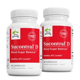 Terry Prirodzene Sucontral D - B- Complex & Folate Supplement - Support pre metabolizmus karbohydrátov - Vitamín & Minerálny doplnok so zinkom a chrómom - 60 kapsúl (Súprava 2)