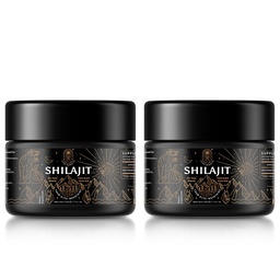 Shilajit Resin s kyselinou fulvovou a stopovými minerálmi, Original Sibírsky Shilajit Pure with 85+ Humic Acid Supplement for Energy & Immune System - 100 Serving / 50g (2 balenia), Gél