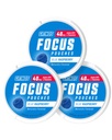GRINDS Focus Pouches - Prirodzene ochutené s nootropnými zložkami - obsahuje Alpha GPC a L-Theanine, bez cukru - 3 balenie, 18 Puchy na plechovku - Modrá malina