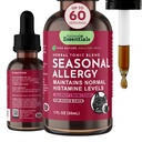 Živočíšne Essentials Sezónna alergia- Bylinné Formula pre psy a mačky pre príležitostné alergie úľava, sladká chuť, 100% Organic Human Grade byliny, Veterinarian Odporúčané zvieratá Wellness Tonics - 1 Fl Oz