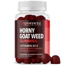 Horny Kozie tráva Gumies s vitamínom B12 - Energia, vytrvalosť a výkon podpora pre mužské zdravie - 60 Gróf - Vegetariánska-Priatelia, Non-GMO, Pektín-Based - Malinová príchuť, 1 mesiac dodávky