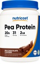 Nutricost Pea Protein Powder (2 LBS) Čokoláda - 20 g Vegan Pea Protein Isolát, bez GMO, bez lepku, 31 Servisov