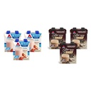 Atkins Jahodový proteín Shake, 15g Protein, Nízka glycemic, 2g Net Carb & Mocha Latte Iced Coffee Protein Shake, 15g Protein, Low Glycemic, 4g Net Carb, 1g Cukor, Keto Friendly