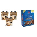 Atkins Chai Tea Latte Protein Pretrepať s 15g proteínu a Atkins Čokoláda Crème Protein Wafer Crisps s 10g proteínu, Nízky cukor, Nízky cukor, Keto Friendly