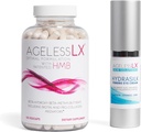 AgelessLX Supplement Kapsula pre Ženy s HMB Hydrasilk očný krém Bundle